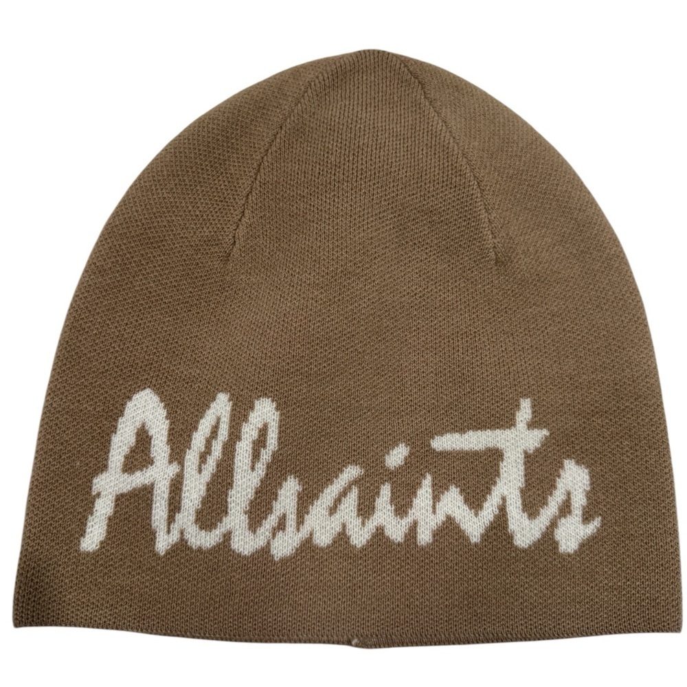 All Saints Tan Knit Beanie